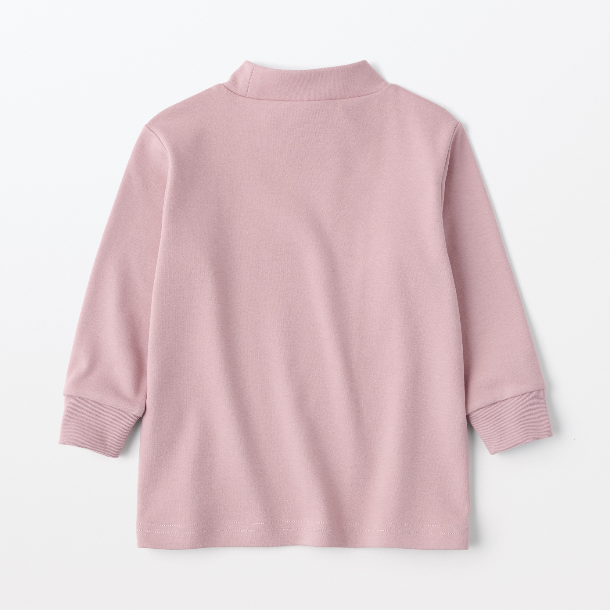 ベビー　起毛スムース編みハイネック長袖Ｔシャツ