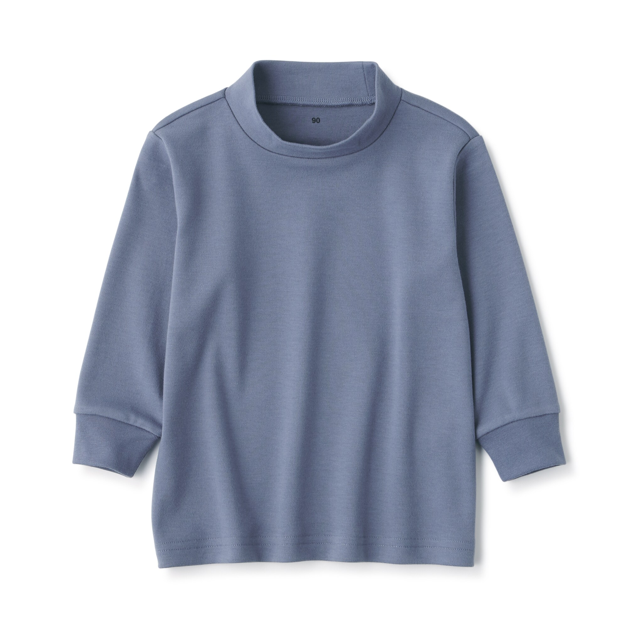 ベビー　起毛スムース編みハイネック長袖Ｔシャツ