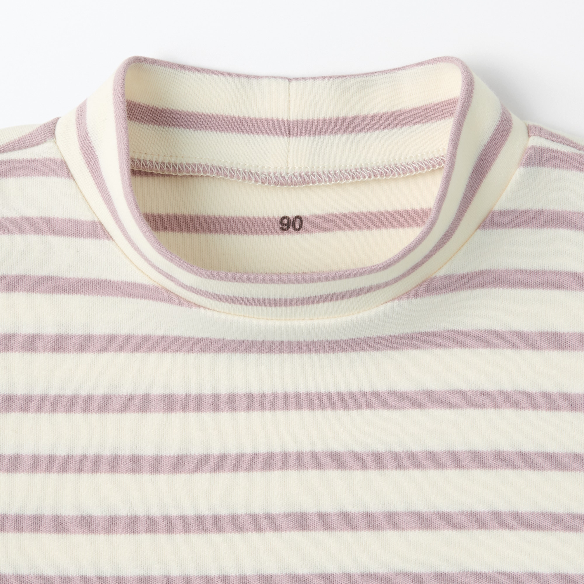 ベビー　起毛スムース編みハイネック長袖Ｔシャツ