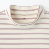 ベビー　起毛スムース編みハイネック長袖Ｔシャツ