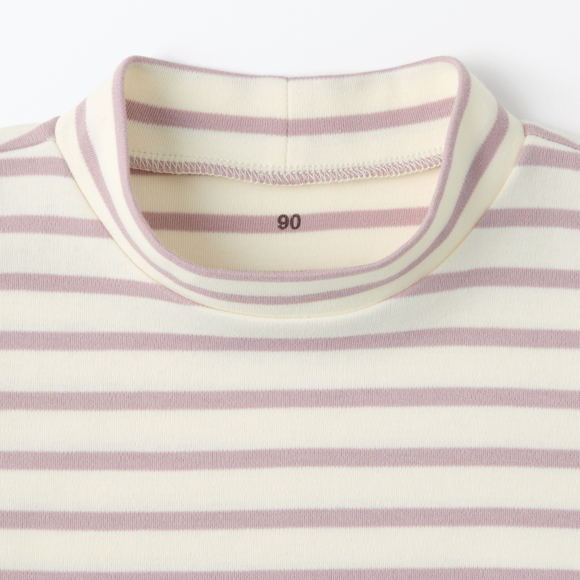 ベビー　起毛スムース編みハイネック長袖Ｔシャツ