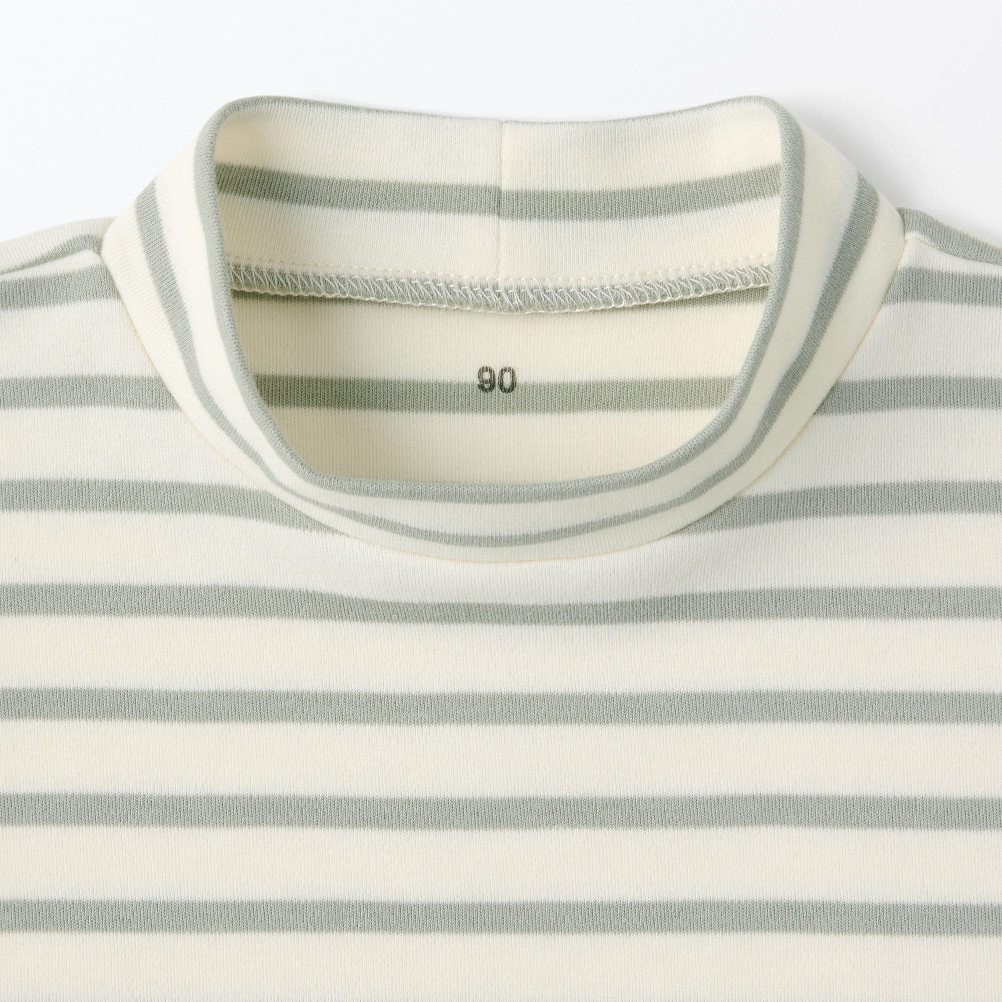 ベビー　起毛スムース編みハイネック長袖Ｔシャツ