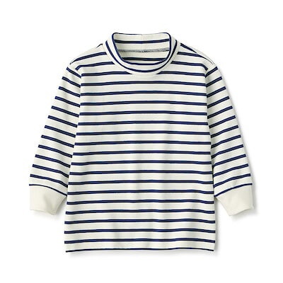 ベビー　起毛スムース編みハイネック長袖Ｔシャツ