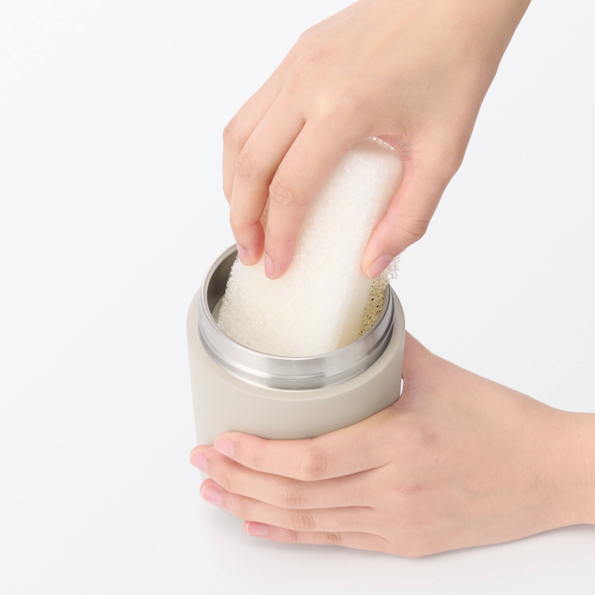 広口で洗いやすい　保温保冷　スープジャー