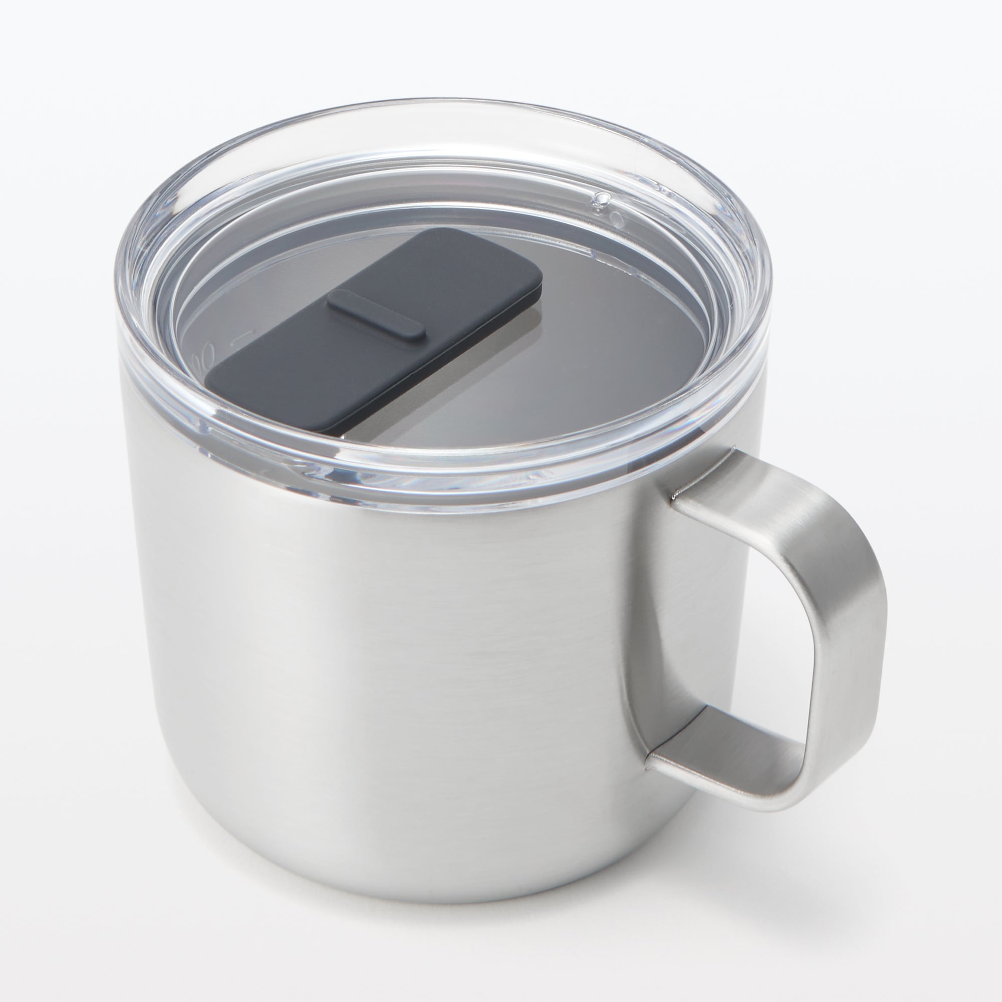 目盛り付き　保温保冷　蓋付きマグカップ