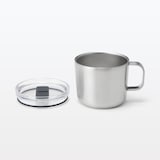 目盛り付き　保温保冷　蓋付きマグカップ