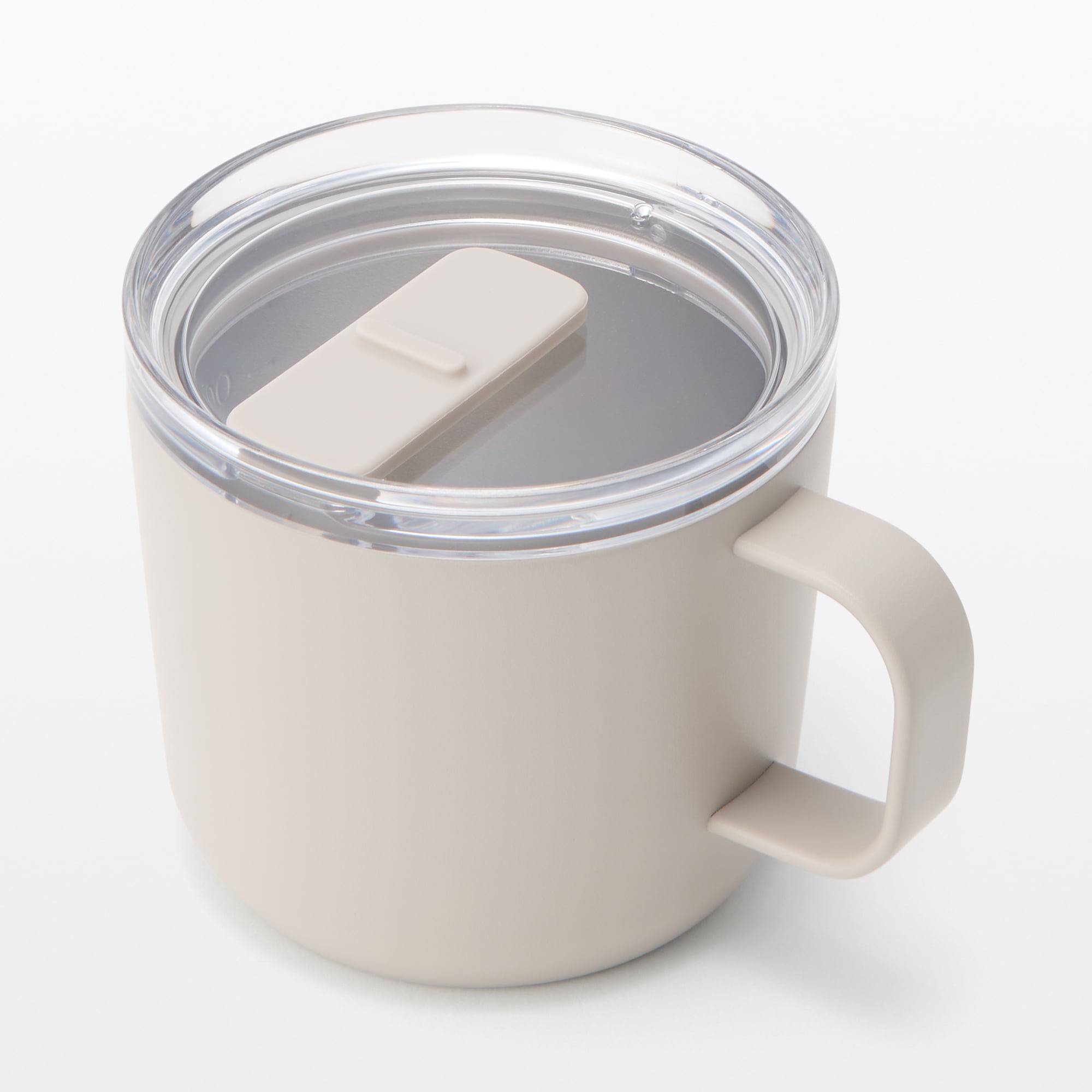 目盛り付き　保温保冷　蓋付きマグカップ