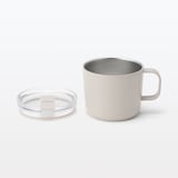 目盛り付き　保温保冷　蓋付きマグカップ