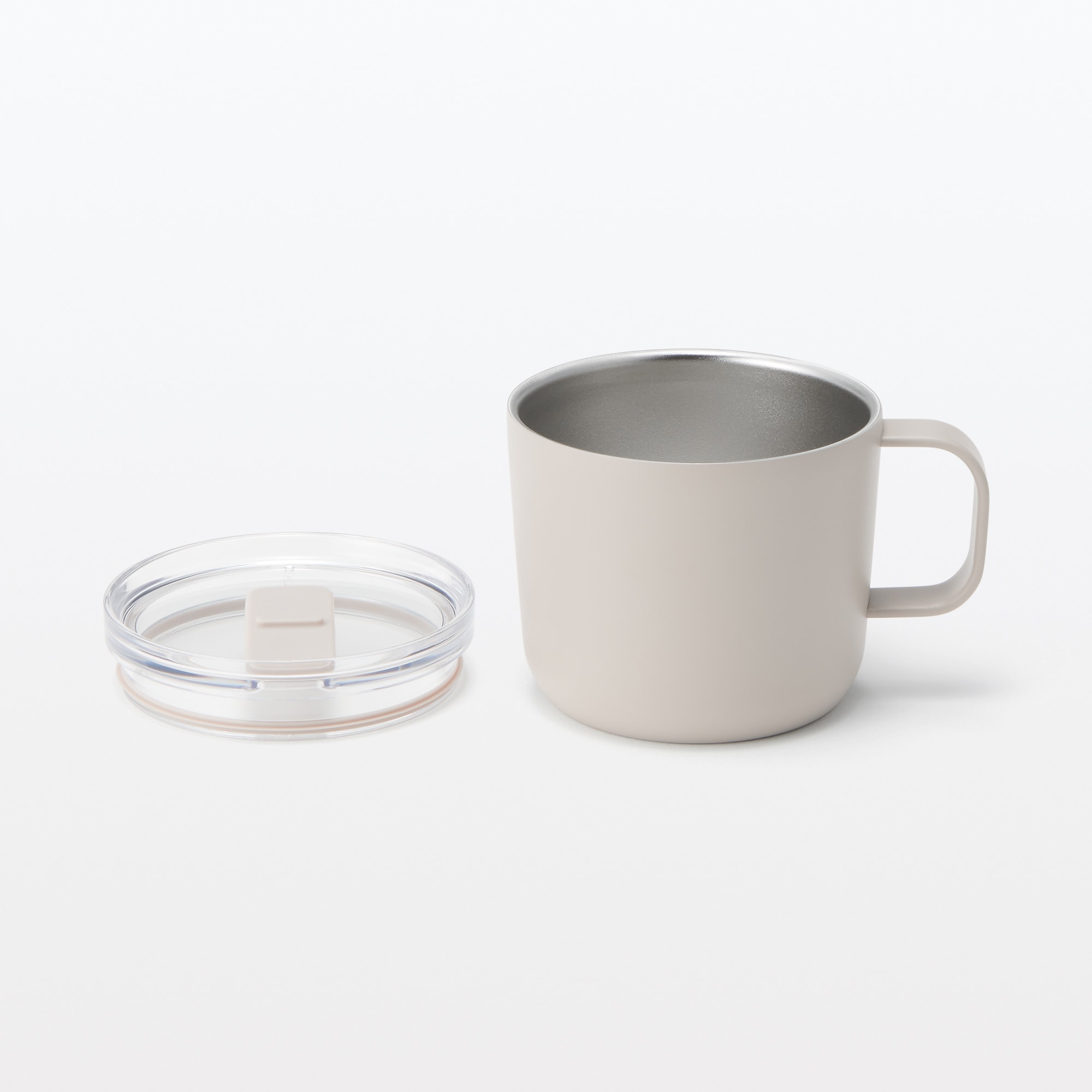 目盛り付き　保温保冷　蓋付きマグカップ