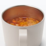 目盛り付き　保温保冷　蓋付きマグカップ