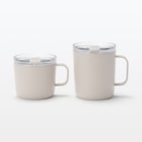 目盛り付き　保温保冷　蓋付きマグカップ