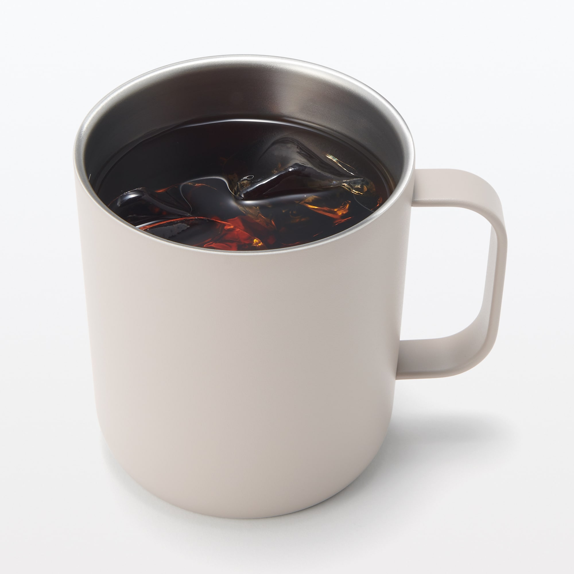 目盛り付き　保温保冷　蓋付きマグカップ