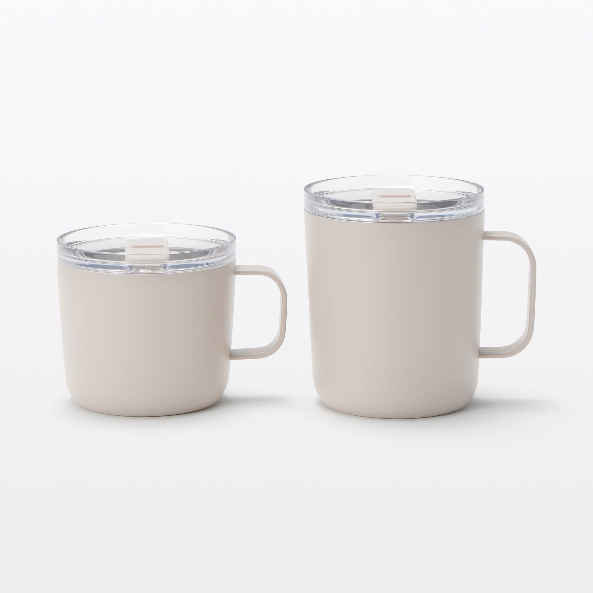 目盛り付き　保温保冷　蓋付きマグカップ