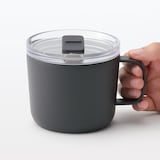 目盛り付き　保温保冷　蓋付きマグカップ