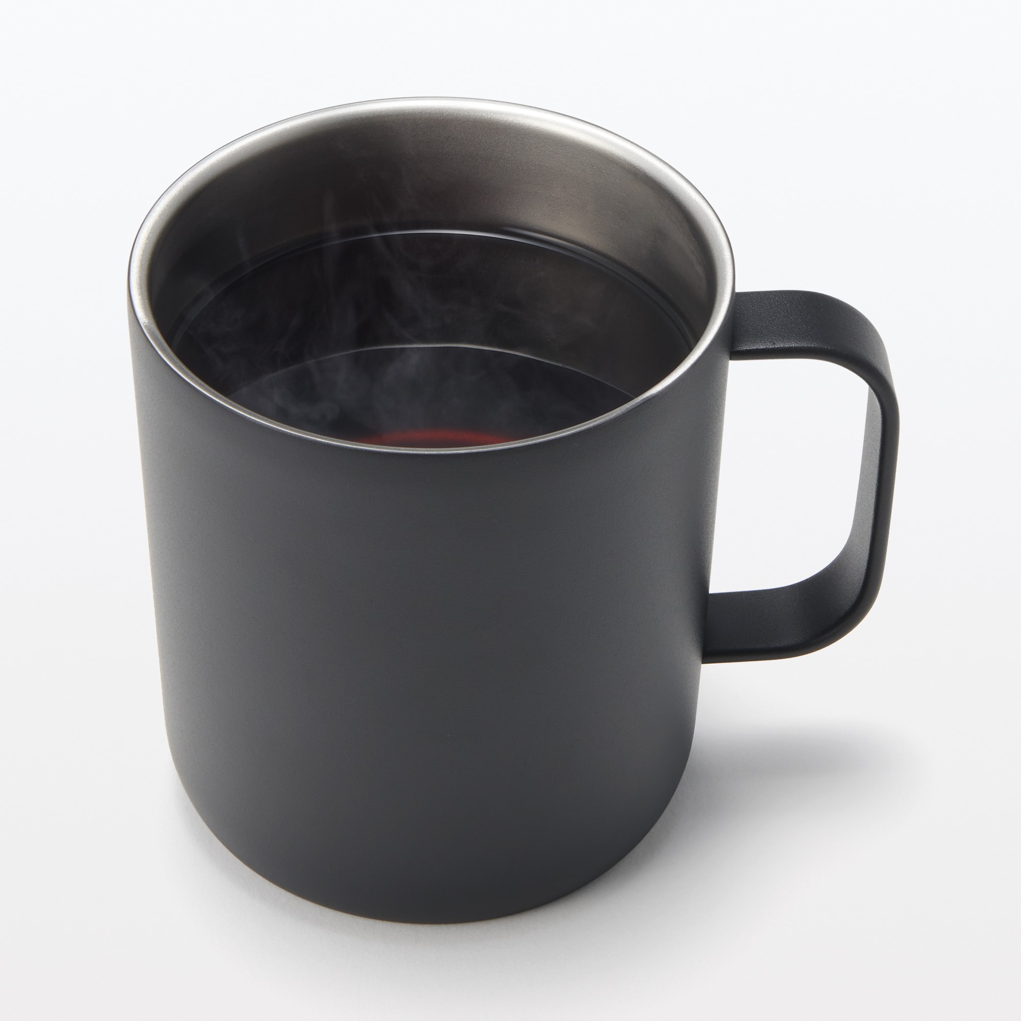 目盛り付き　保温保冷　蓋付きマグカップ