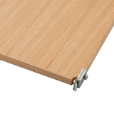 ステンレスユニットシェルフ　ステンレス追加棚　タモ材