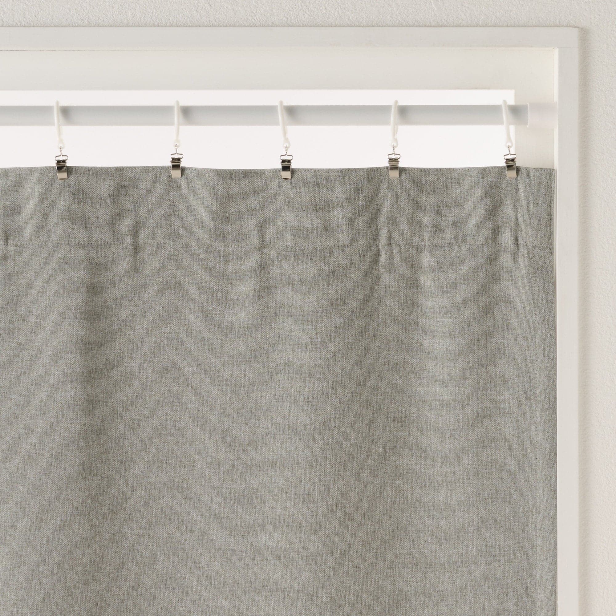 防炎・遮光性　ドビー織りノンプリーツカーテン