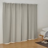 防炎・遮光性　ドビー織りノンプリーツカーテン