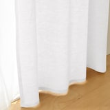 麻平織ノンプリーツカーテン