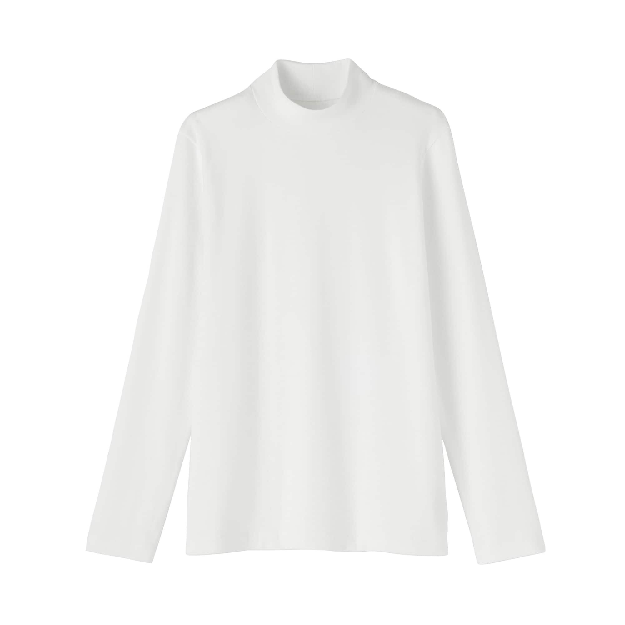 婦人　起毛フライス編みハイネック長袖Ｔシャツ