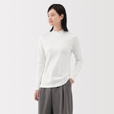 婦人　起毛フライス編みハイネック長袖Ｔシャツ