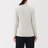 婦人　起毛フライス編みハイネック長袖Ｔシャツ