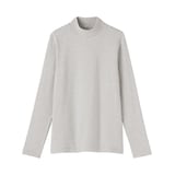 婦人　起毛フライス編みハイネック長袖Ｔシャツ