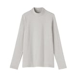 婦人　起毛フライス編みハイネック長袖Ｔシャツ