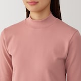 婦人　起毛フライス編みハイネック長袖Ｔシャツ