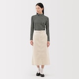 婦人　起毛フライス編みハイネック長袖Ｔシャツ