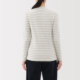 婦人　起毛フライス編みハイネック長袖Ｔシャツ