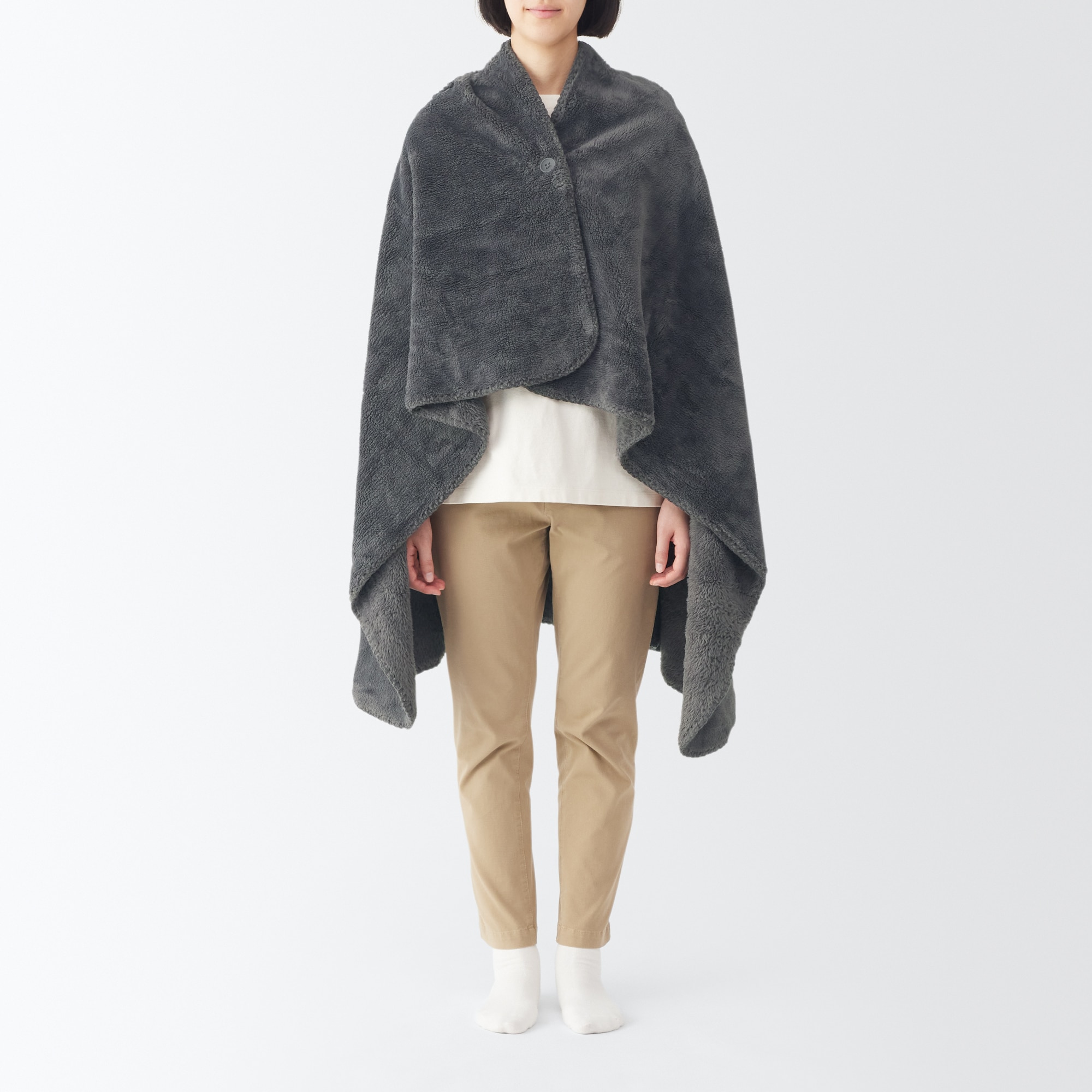 再生ポリエステル　あたたかファイバー厚手ハーフケット