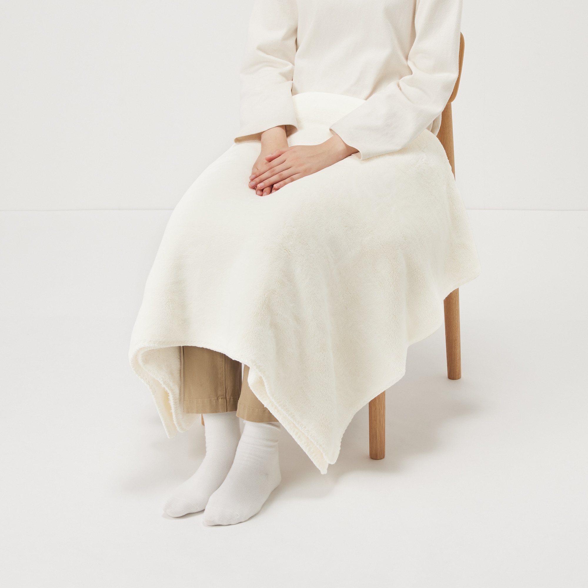 再生ポリエステル　あたたかファイバー厚手ハーフケット