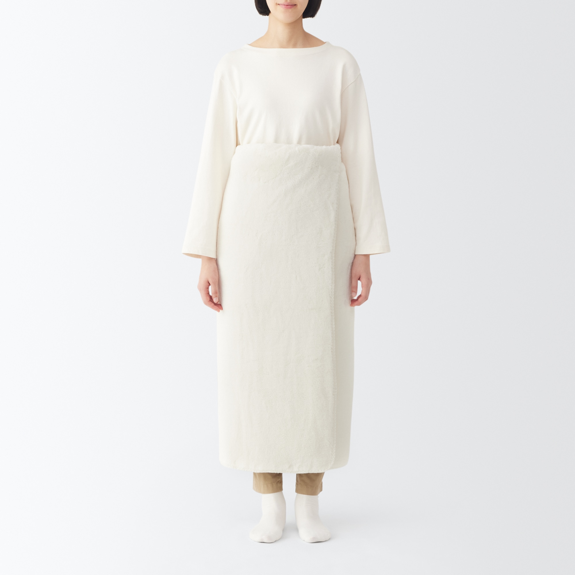 再生ポリエステル　あたたかファイバー厚手ハーフケット