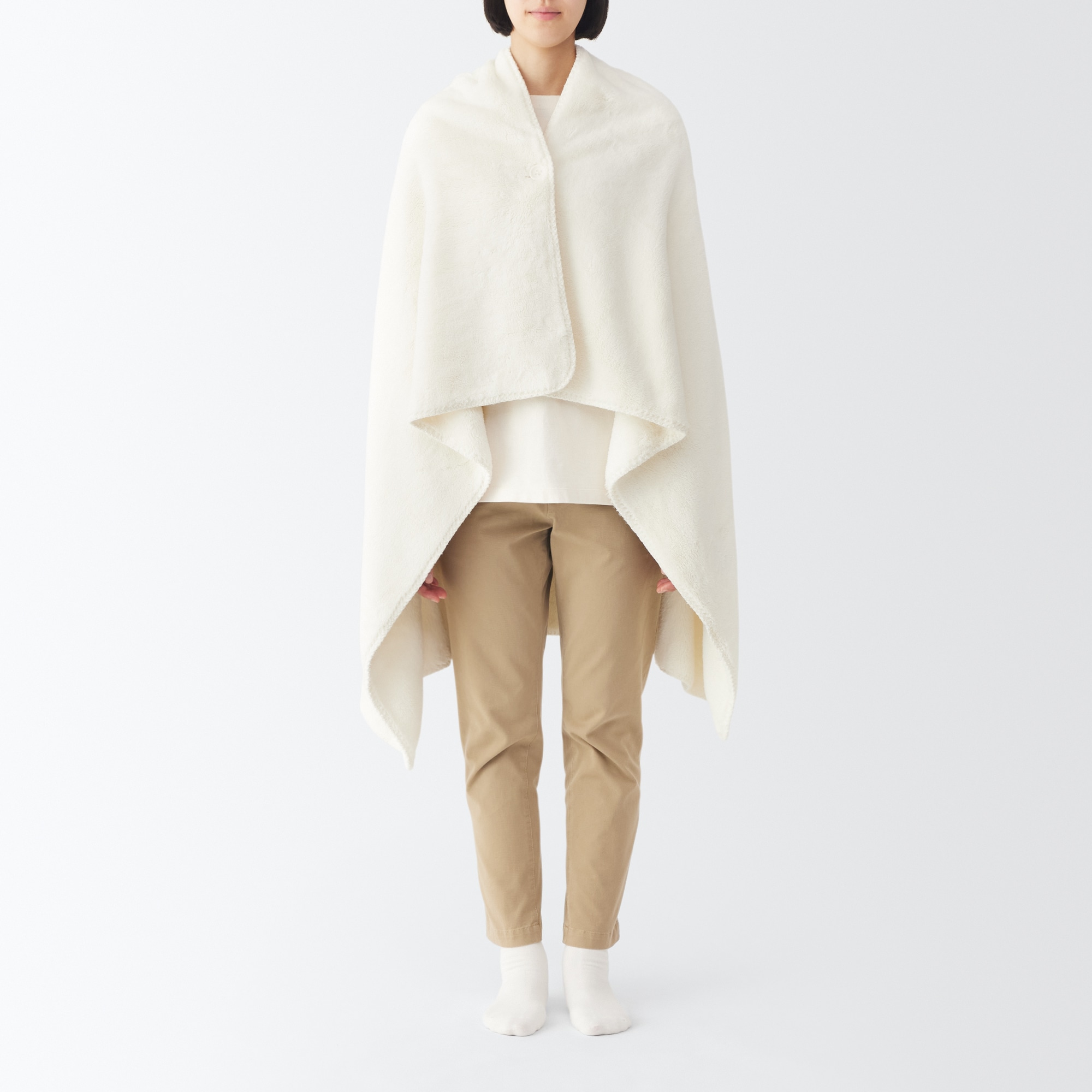 再生ポリエステル　あたたかファイバー厚手ハーフケット