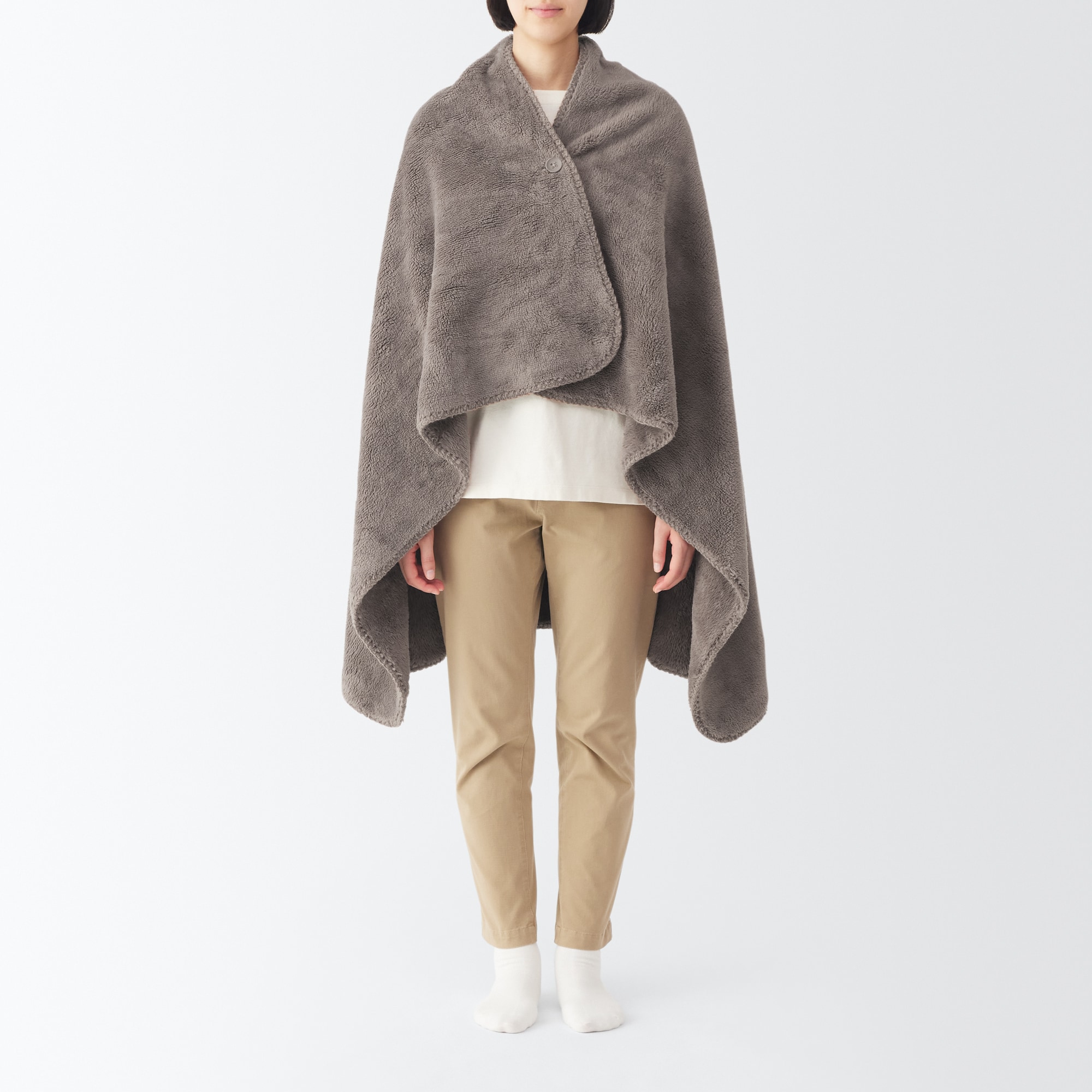 再生ポリエステル　あたたかファイバー厚手ハーフケット