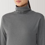 婦人　あったか綿　厚手　タートルネック長袖Ｔシャツ