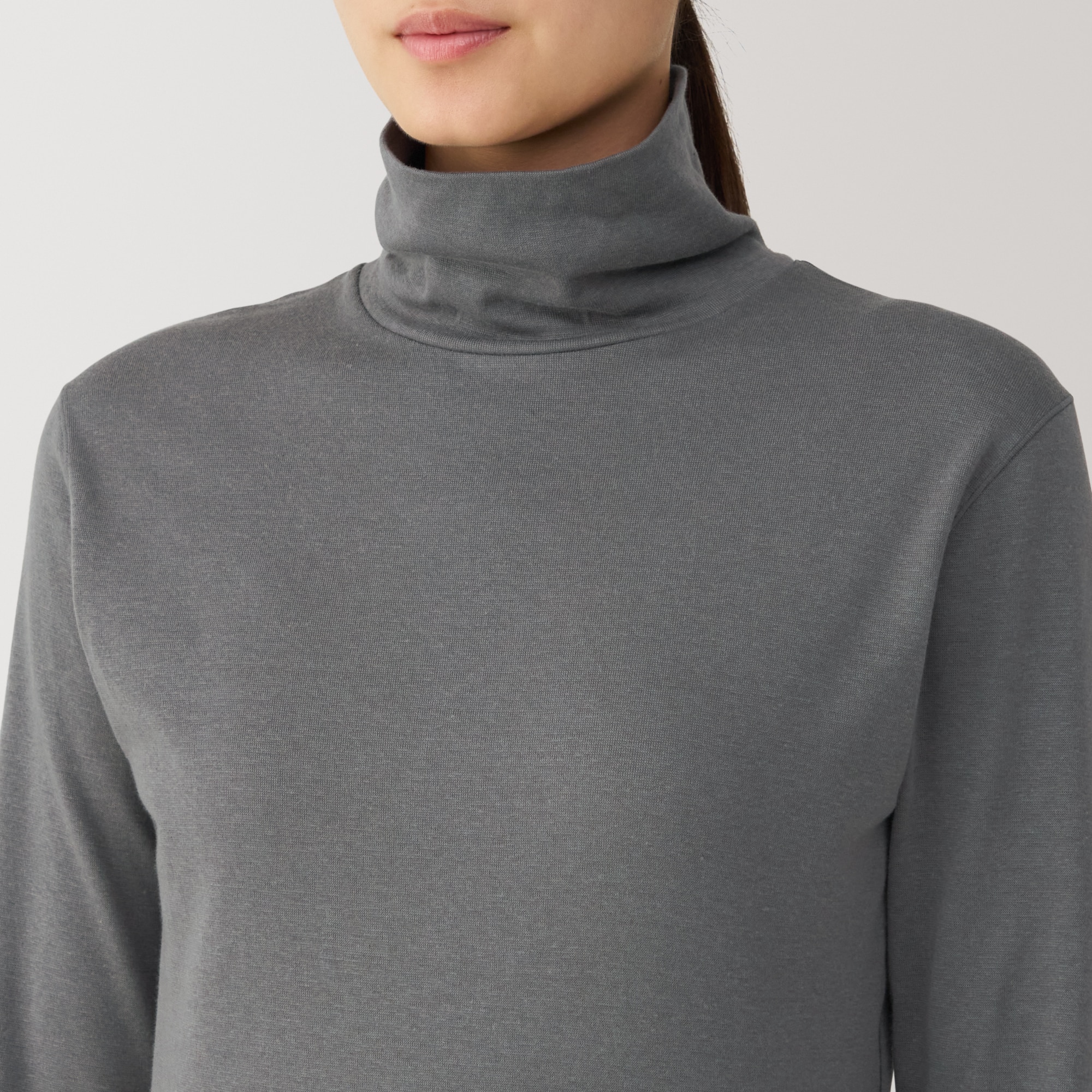 婦人　あったか綿　厚手　タートルネック長袖Ｔシャツ