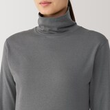 婦人　あったか綿　厚手　タートルネック長袖Ｔシャツ