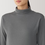 婦人　あったか綿　厚手　タートルネック長袖Ｔシャツ