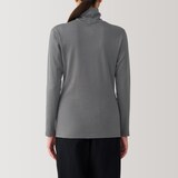 婦人　あったか綿　厚手　タートルネック長袖Ｔシャツ