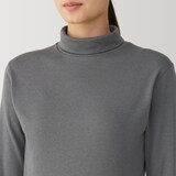 婦人　あったか綿　厚手　タートルネック長袖Ｔシャツ