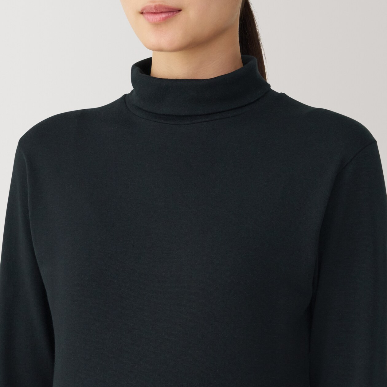 婦人　あったか綿　厚手　タートルネック長袖Ｔシャツ