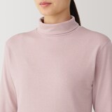 婦人　あったか綿　厚手　タートルネック長袖Ｔシャツ