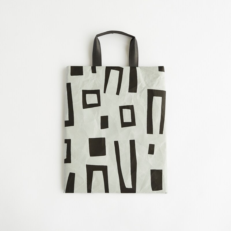 IDEE］柚木沙弥郎デザイン SIWA FLATバッグ M ブロック 