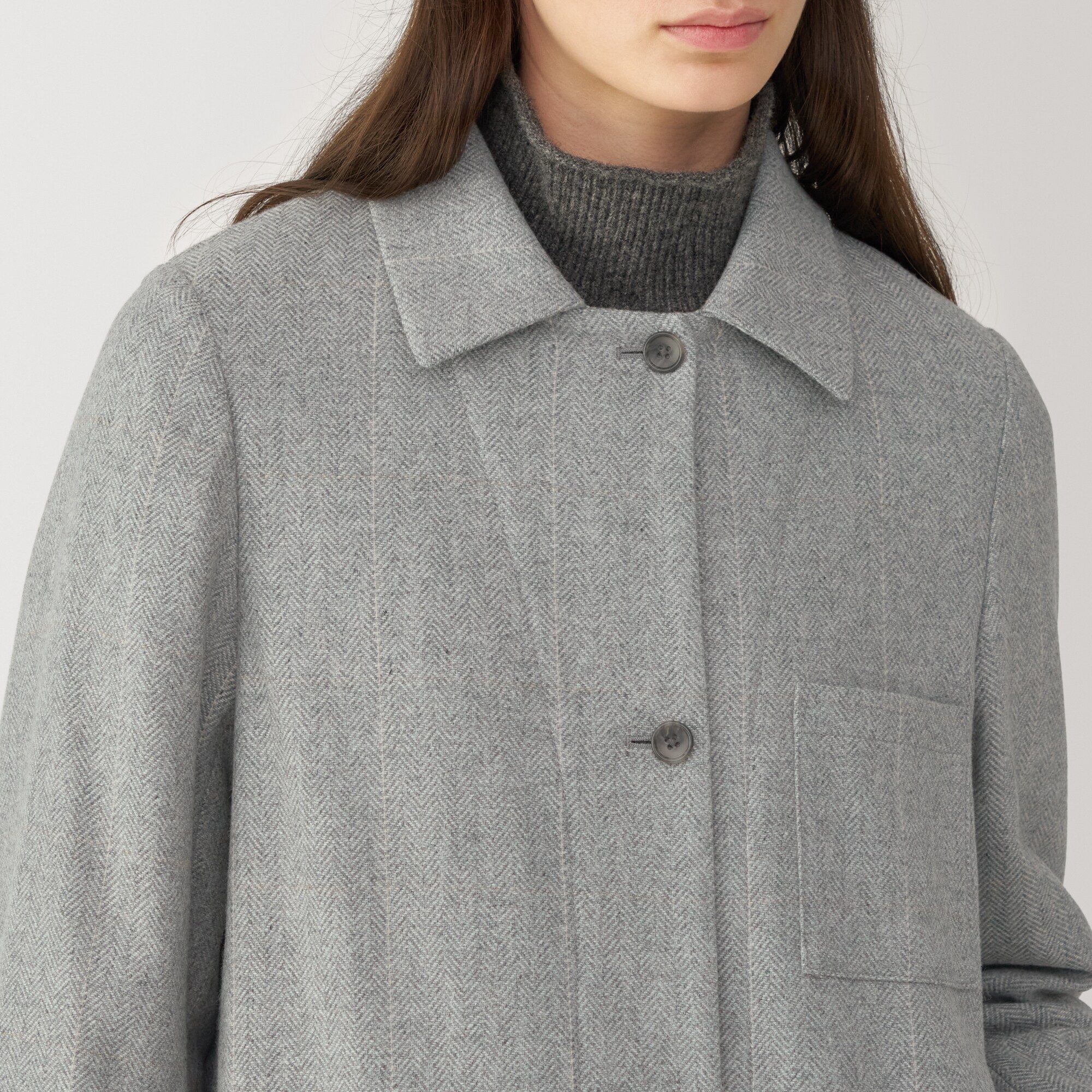 婦人　ウール混ロングコート