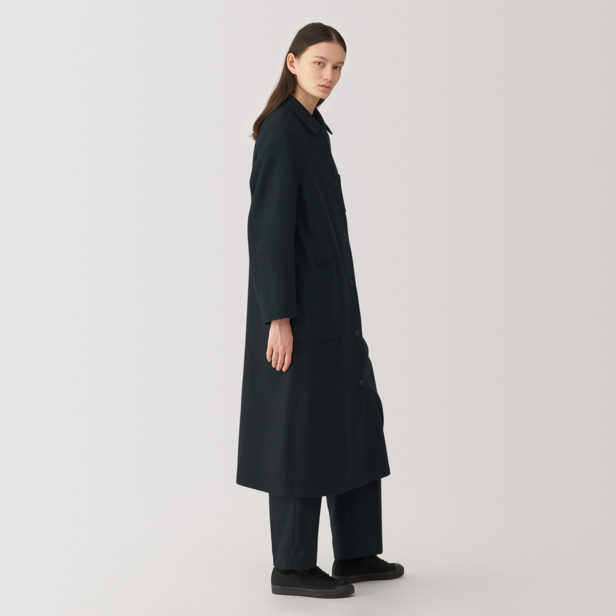 婦人 ウール混ロングコート | 無印良品