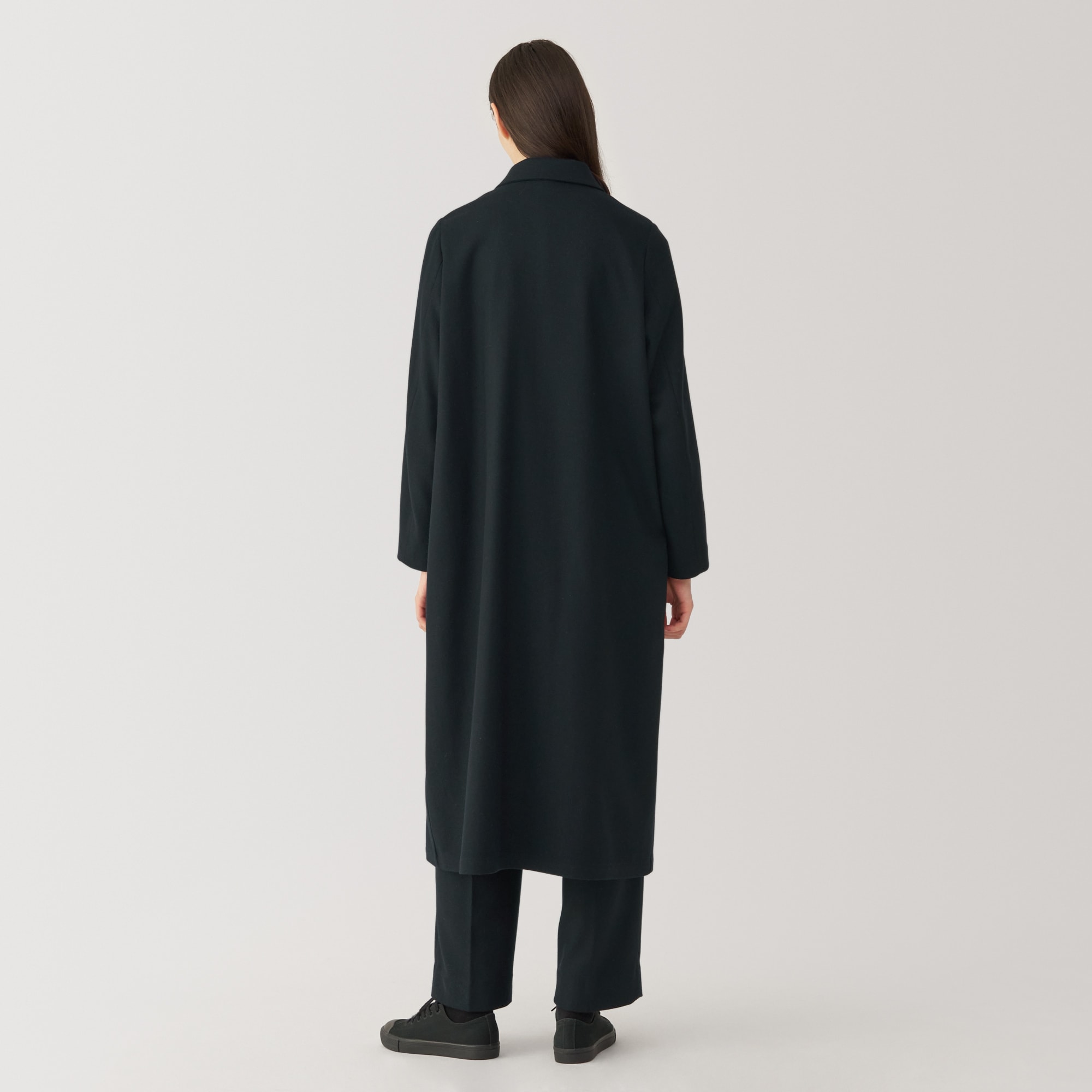 婦人　ウール混ロングコート