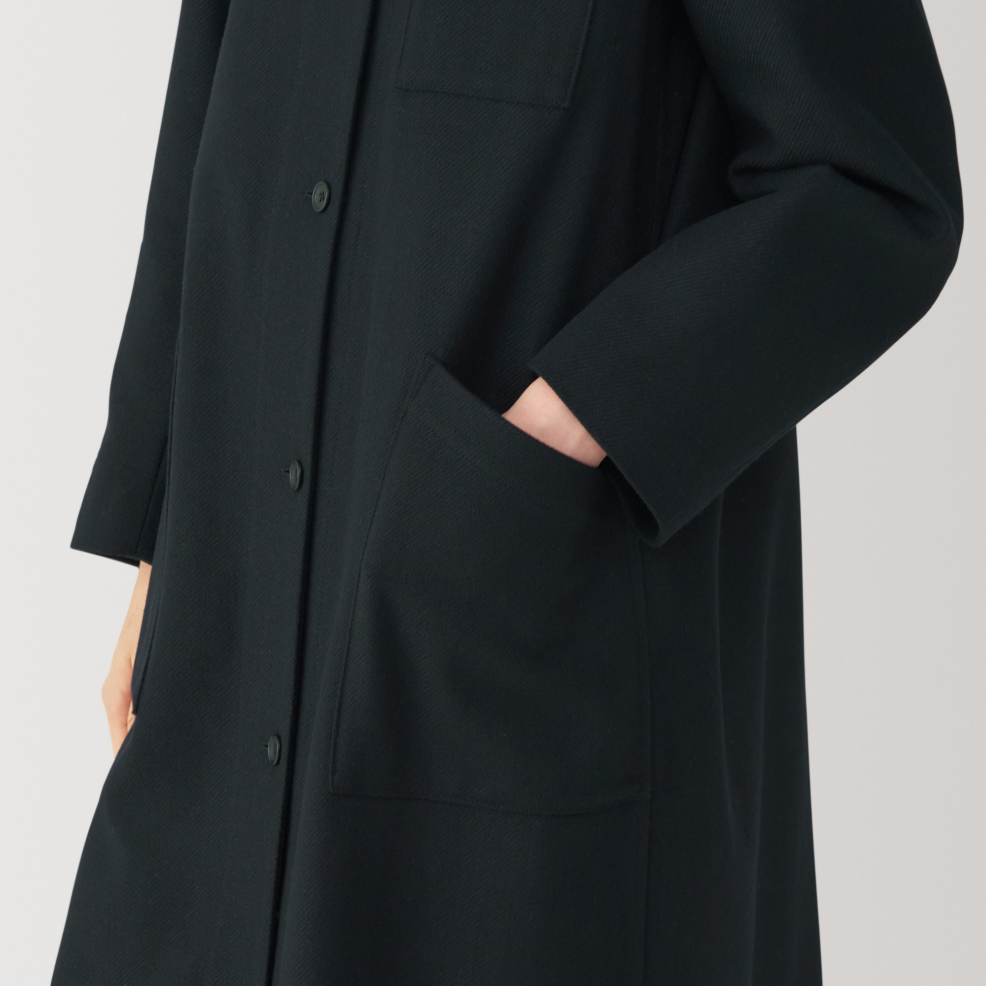 婦人　ウール混ロングコート