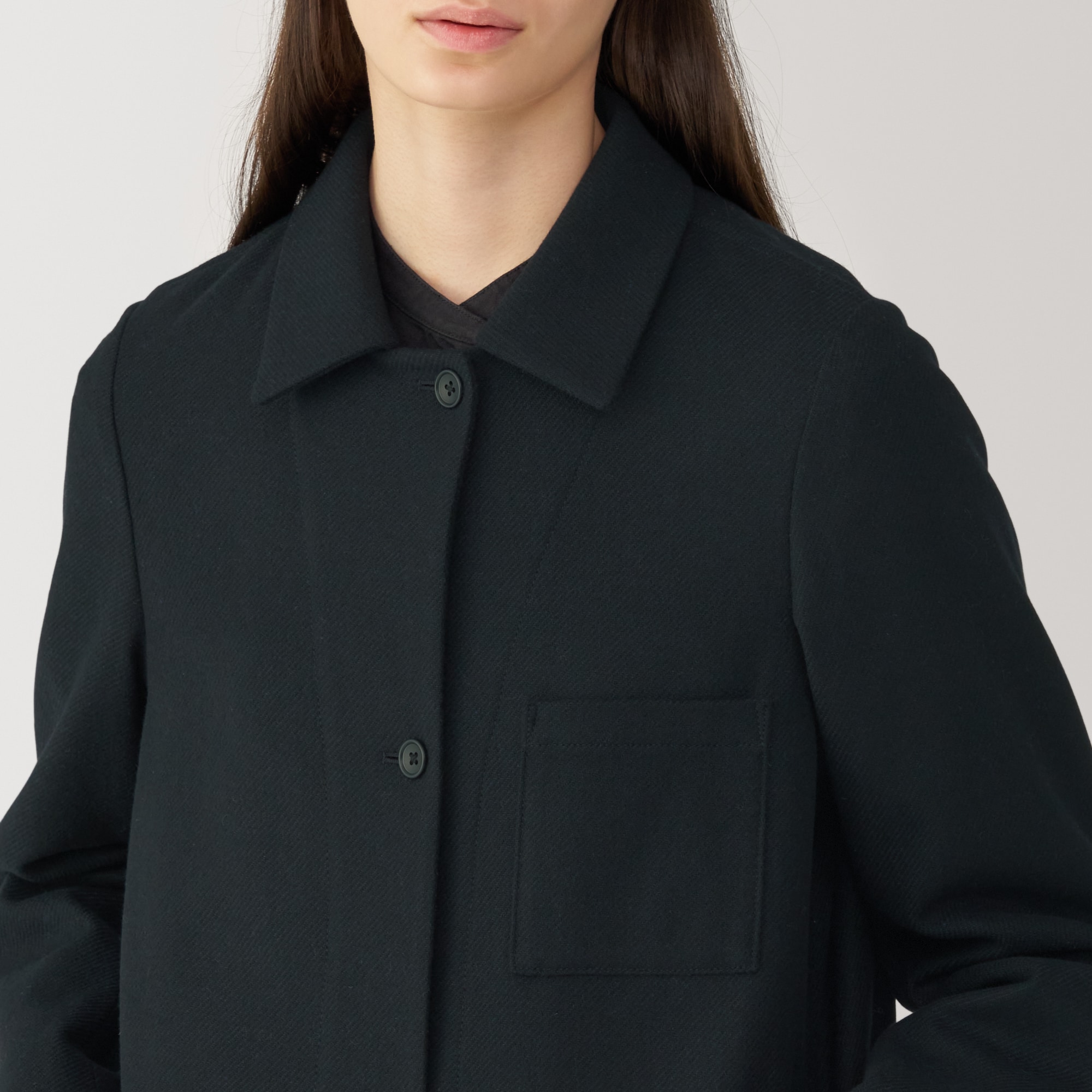 婦人　ウール混ロングコート